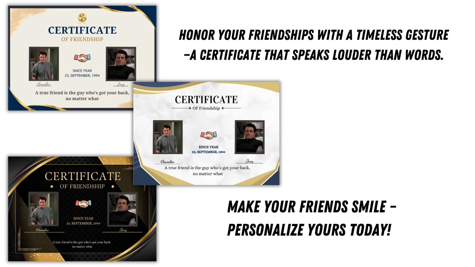 Create your own Customize Certification of Friendship